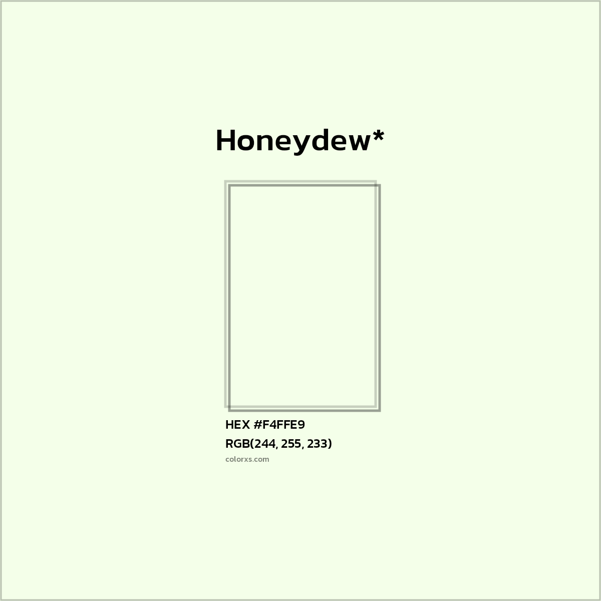 HEX #F4FFE9 Color Name, Color Code, Palettes, Similar Paints, Images