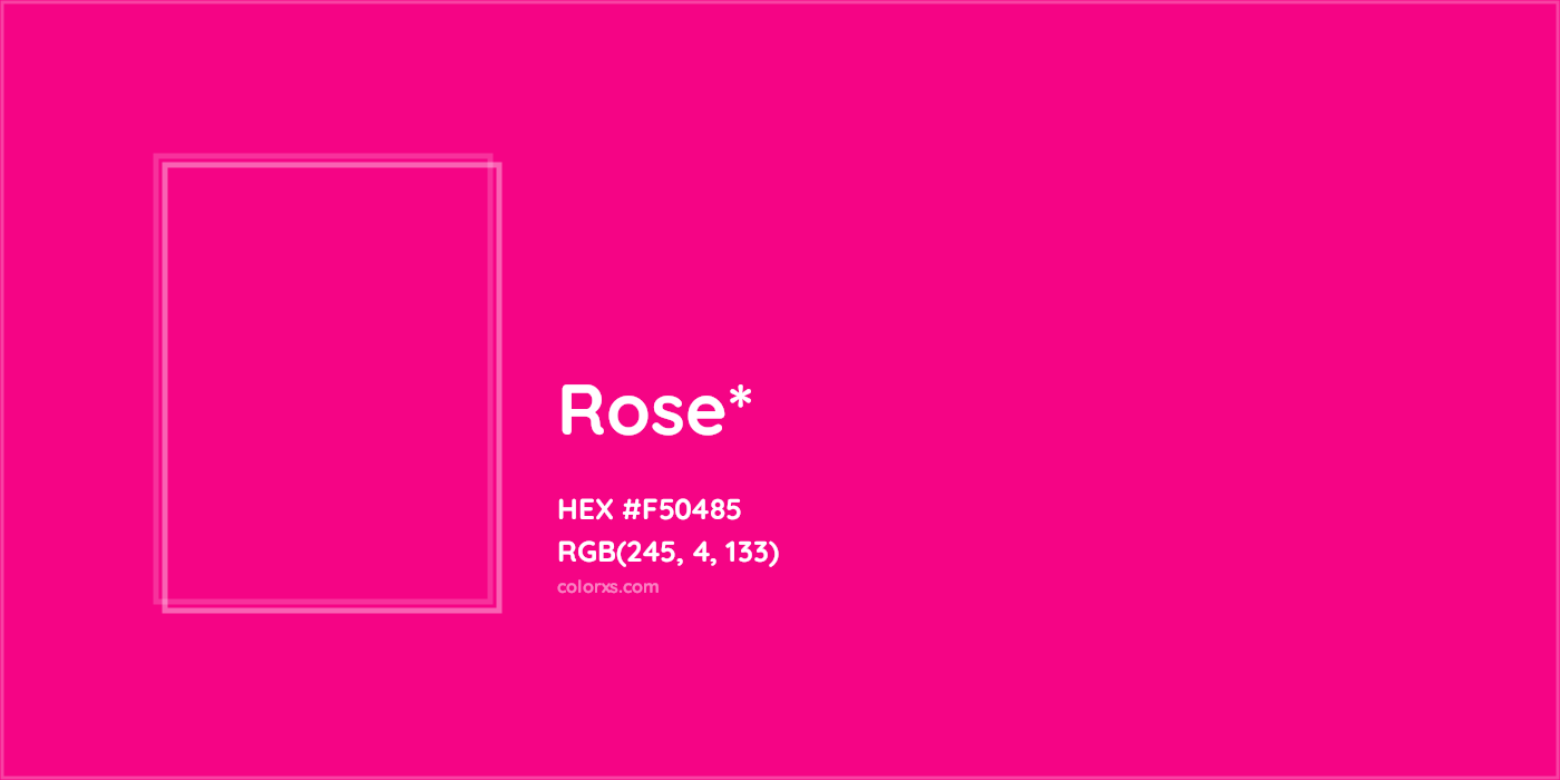 HEX #F50485 Color Name, Color Code, Palettes, Similar Paints, Images