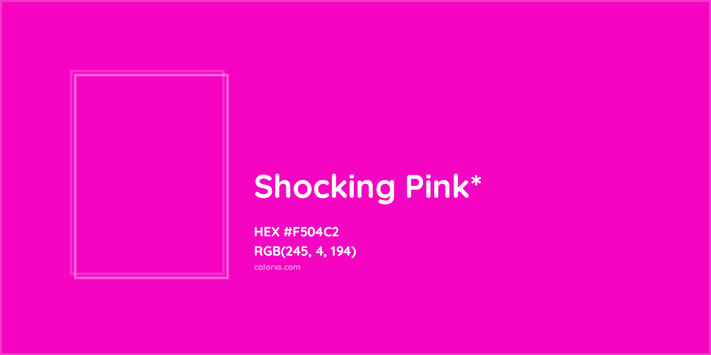 HEX #F504C2 Color Name, Color Code, Palettes, Similar Paints, Images
