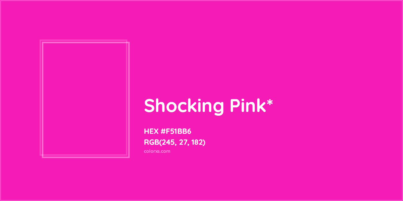 HEX #F51BB6 Color Name, Color Code, Palettes, Similar Paints, Images