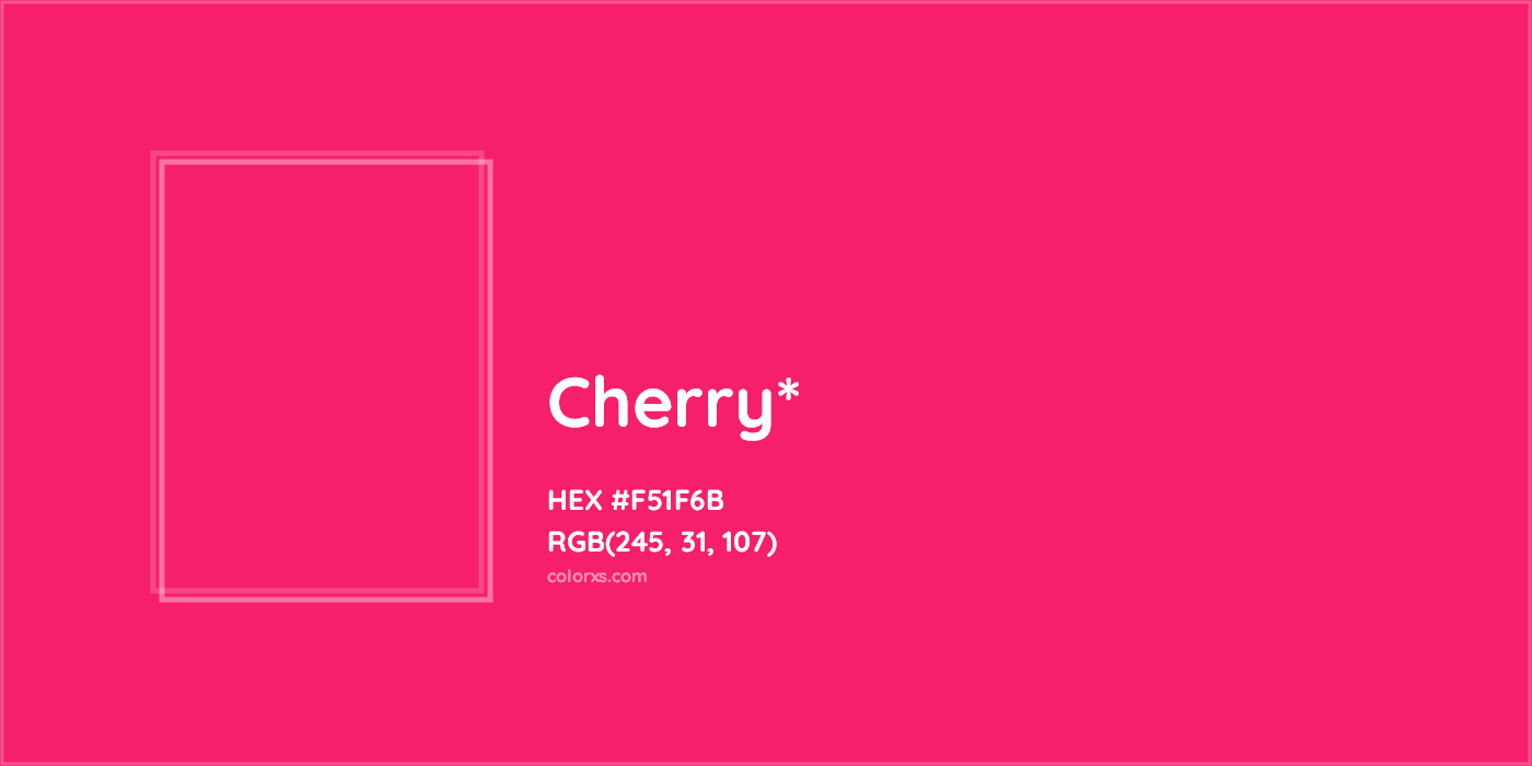 HEX #F51F6B Color Name, Color Code, Palettes, Similar Paints, Images