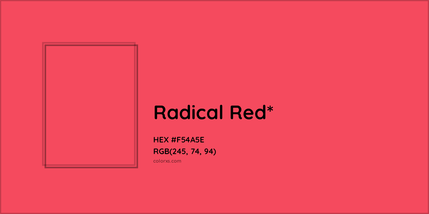 HEX #F54A5E Color Name, Color Code, Palettes, Similar Paints, Images