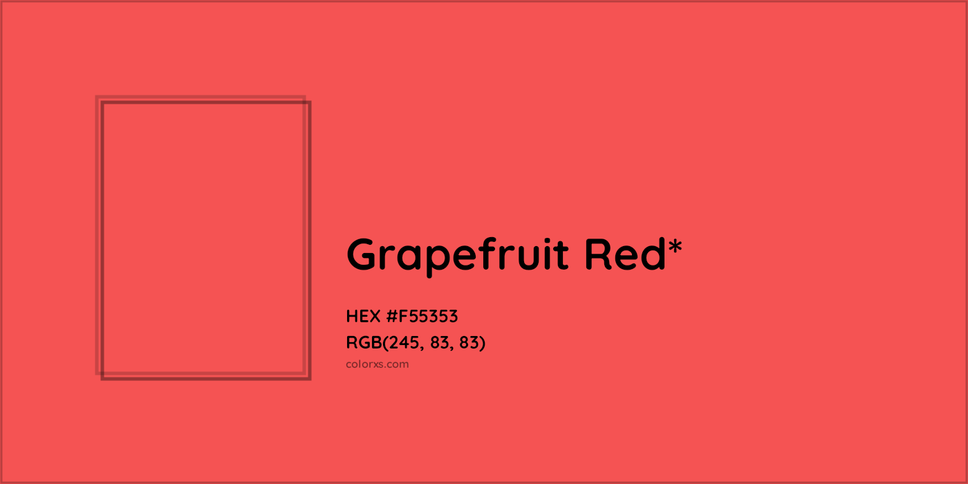 HEX #F55353 Color Name, Color Code, Palettes, Similar Paints, Images