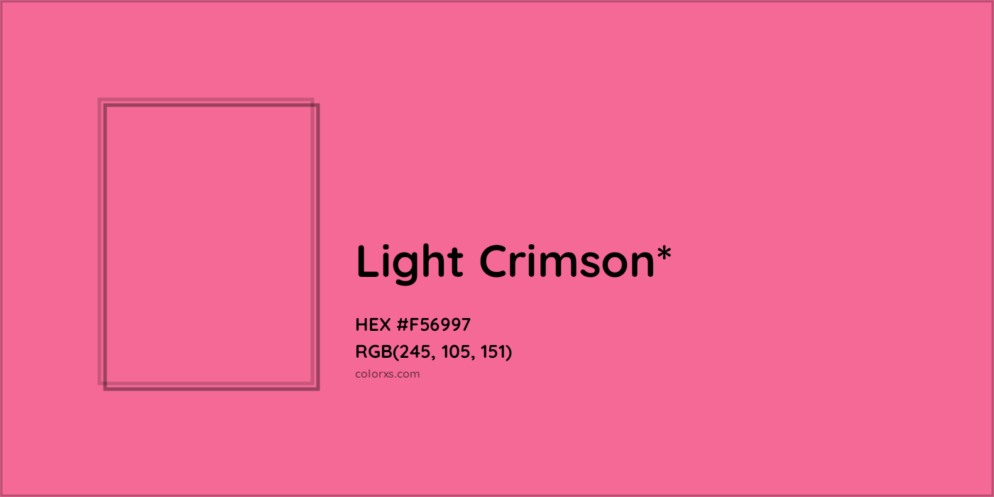 HEX #F56997 Color Name, Color Code, Palettes, Similar Paints, Images