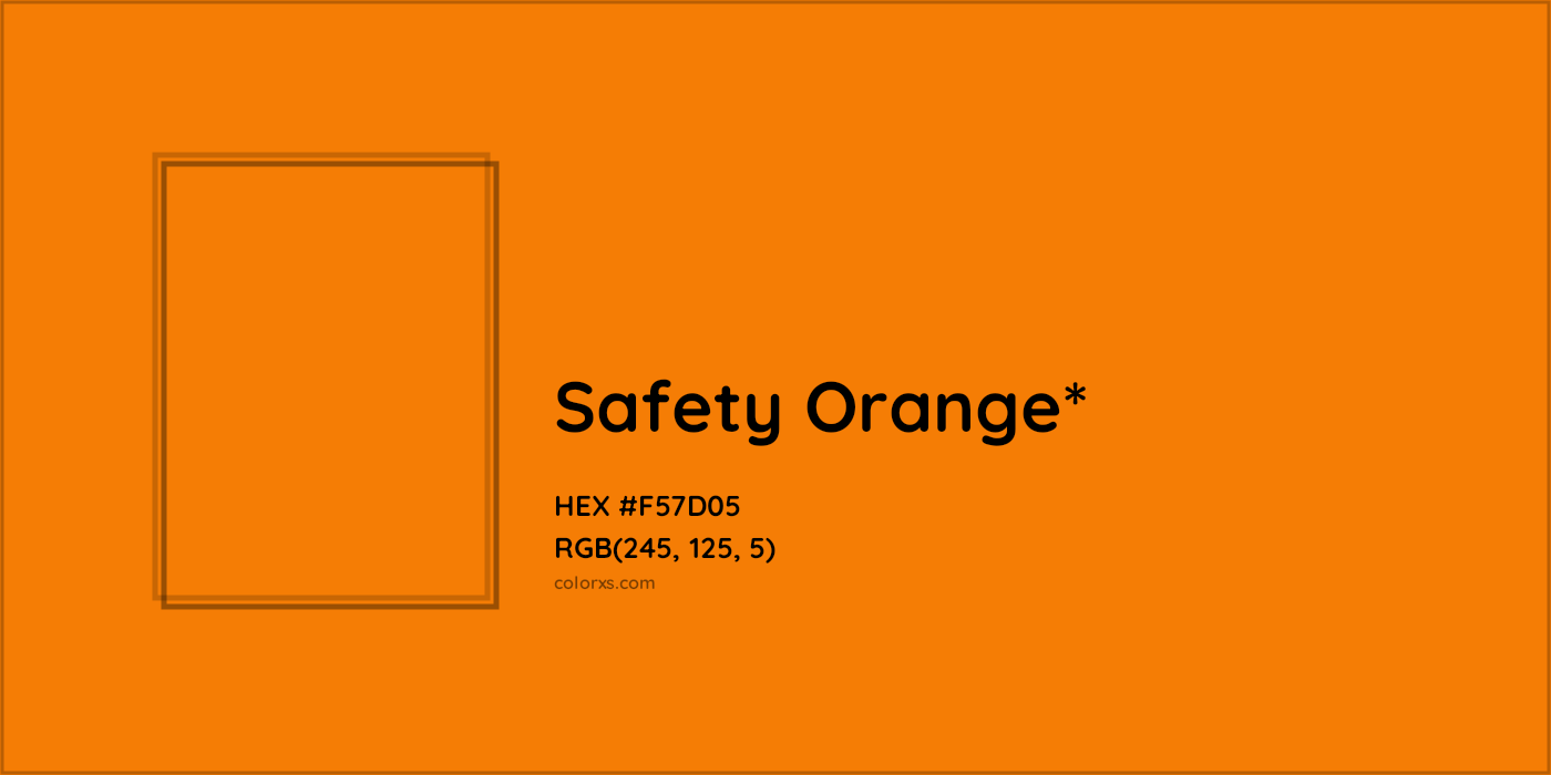 HEX #F57D05 Color Name, Color Code, Palettes, Similar Paints, Images