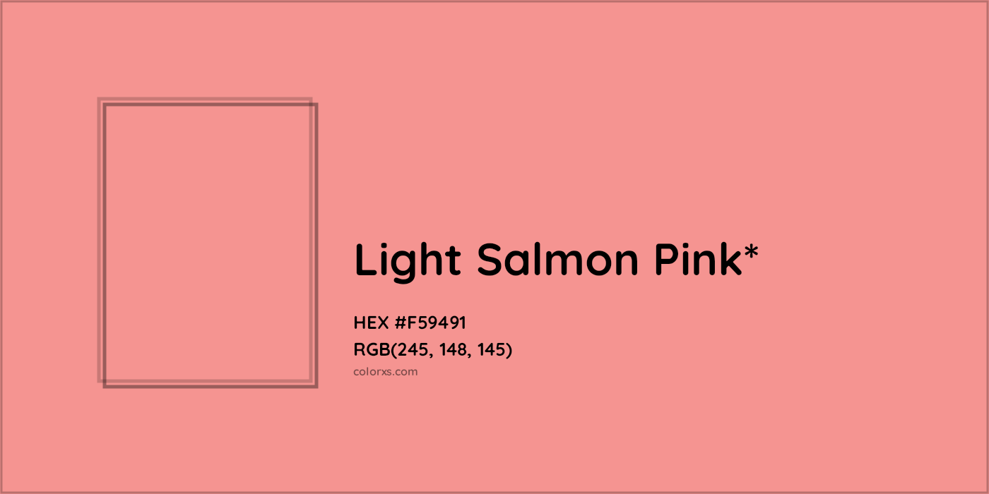HEX #F59491 Color Name, Color Code, Palettes, Similar Paints, Images