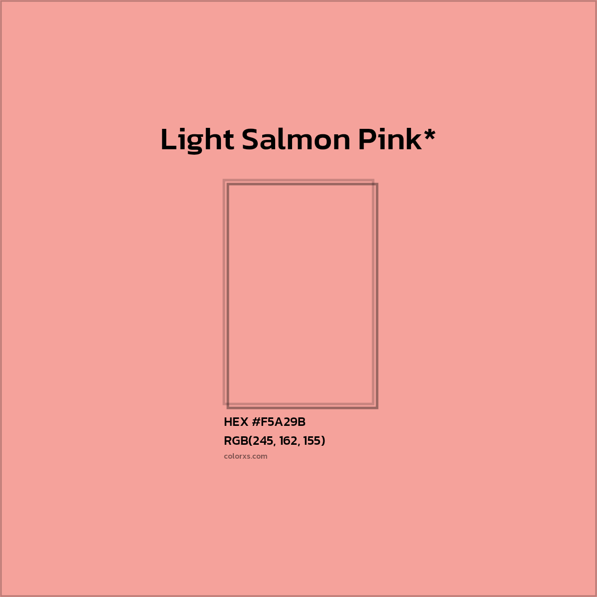 HEX #F5A29B Color Name, Color Code, Palettes, Similar Paints, Images