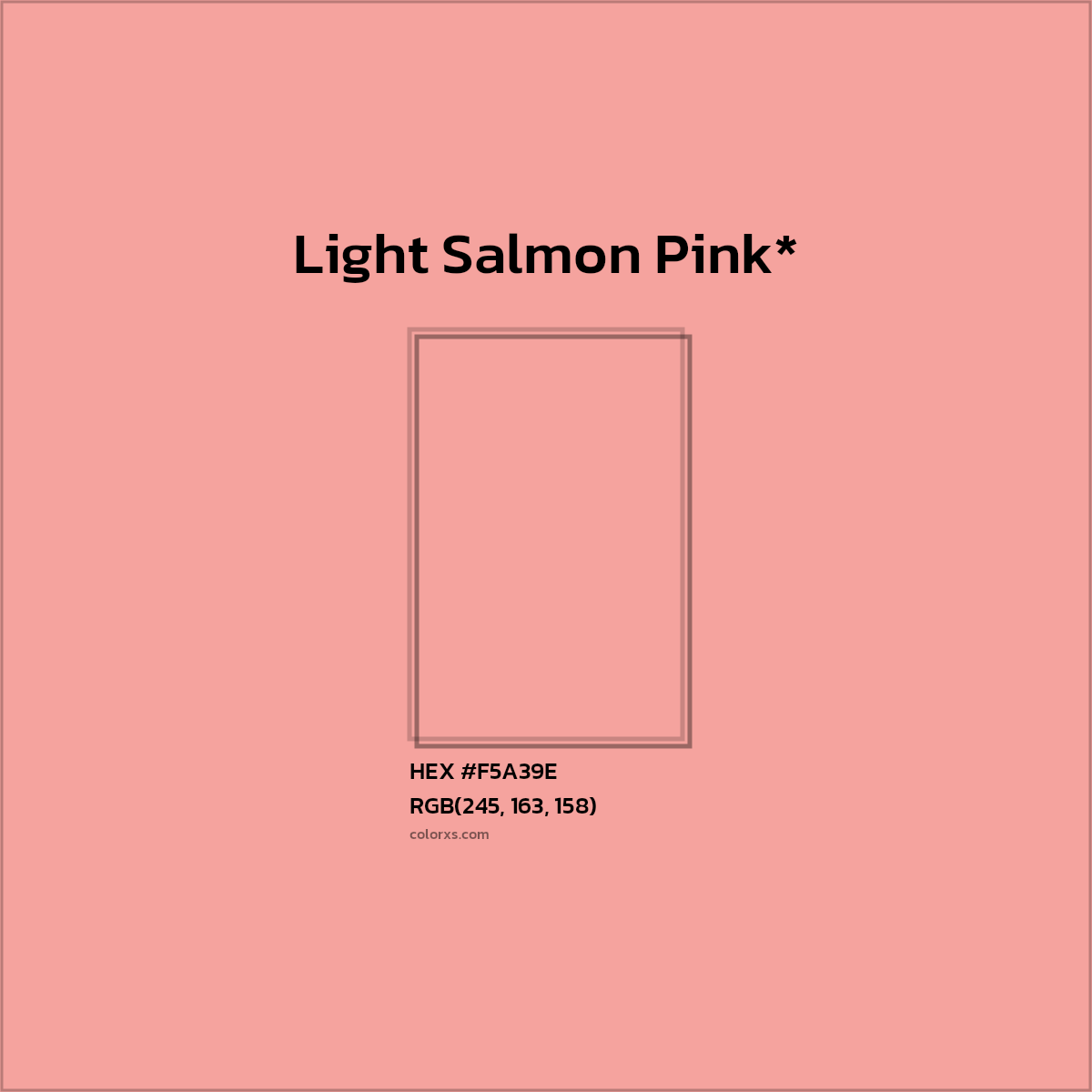 HEX #F5A39E Color Name, Color Code, Palettes, Similar Paints, Images