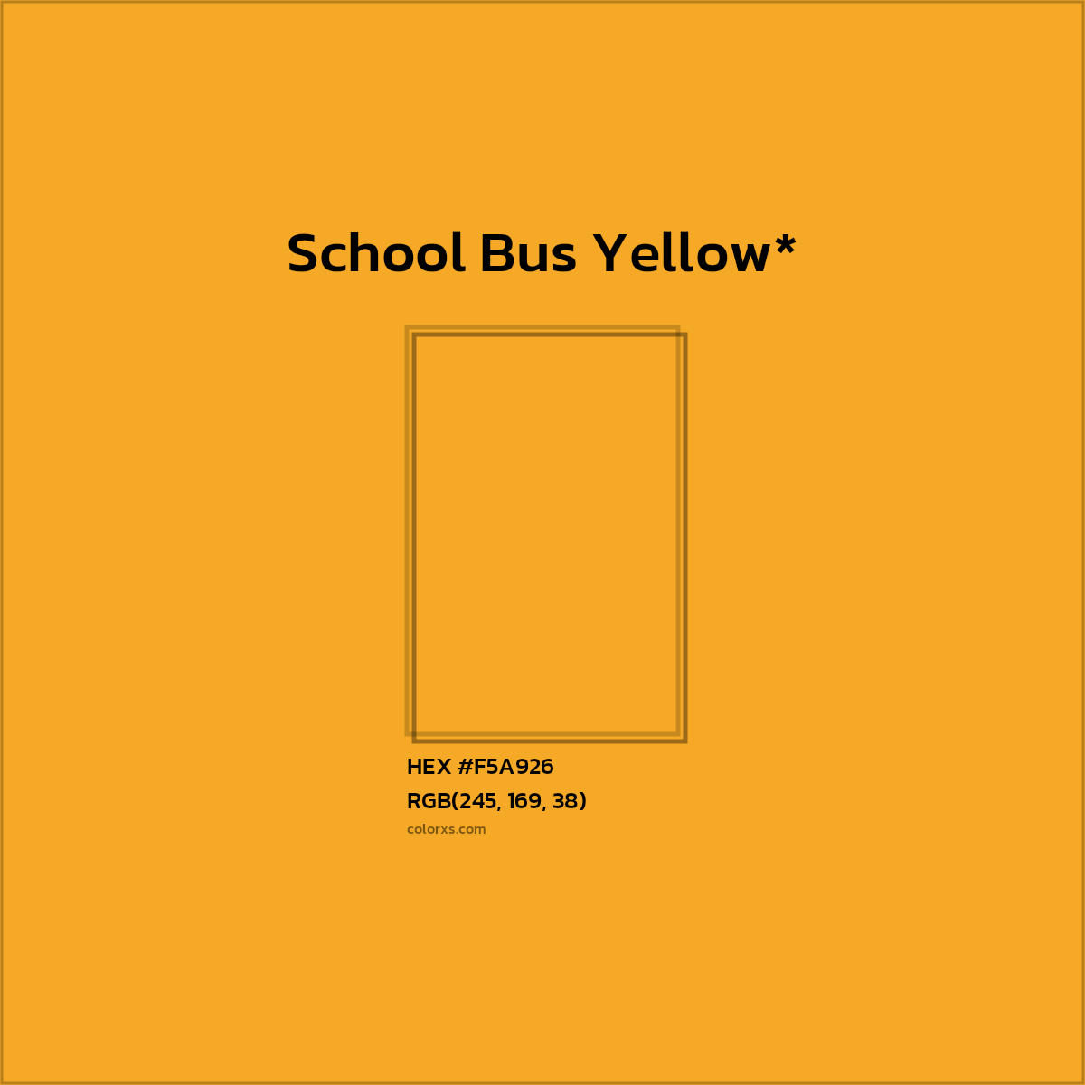 HEX #F5A926 Color Name, Color Code, Palettes, Similar Paints, Images