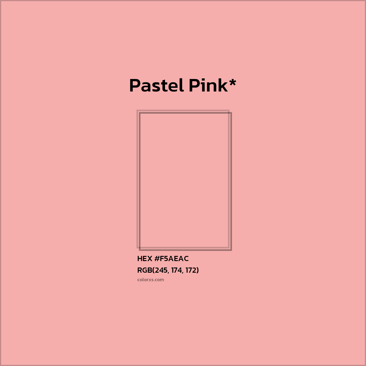 HEX #F5AEAC Color Name, Color Code, Palettes, Similar Paints, Images