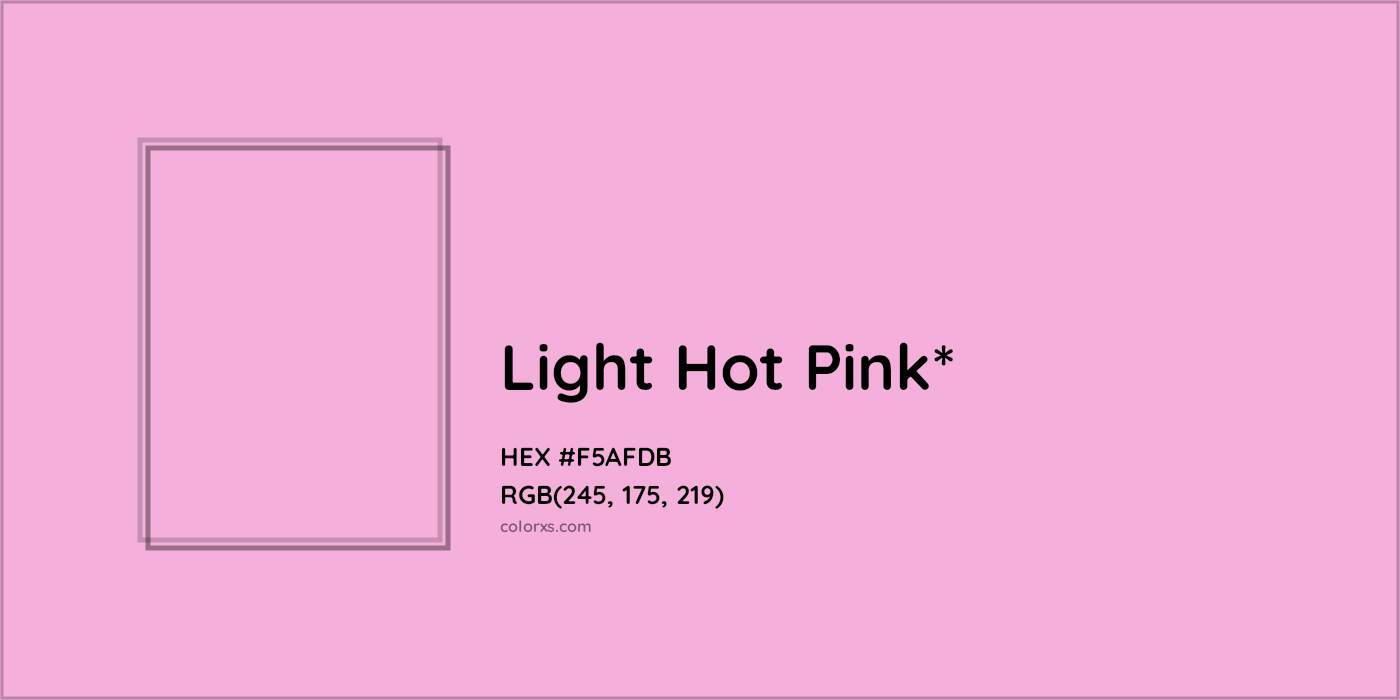 HEX #F5AFDB Color Name, Color Code, Palettes, Similar Paints, Images