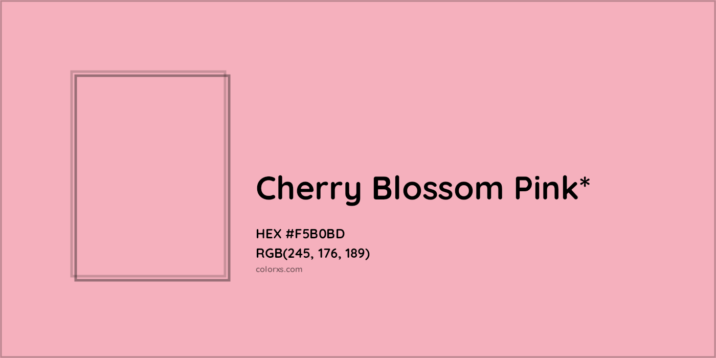 HEX #F5B0BD Color Name, Color Code, Palettes, Similar Paints, Images