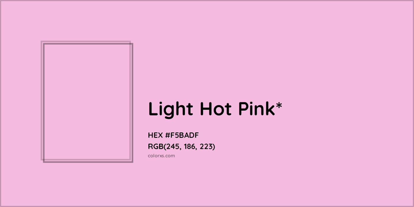 HEX #F5BADF Color Name, Color Code, Palettes, Similar Paints, Images