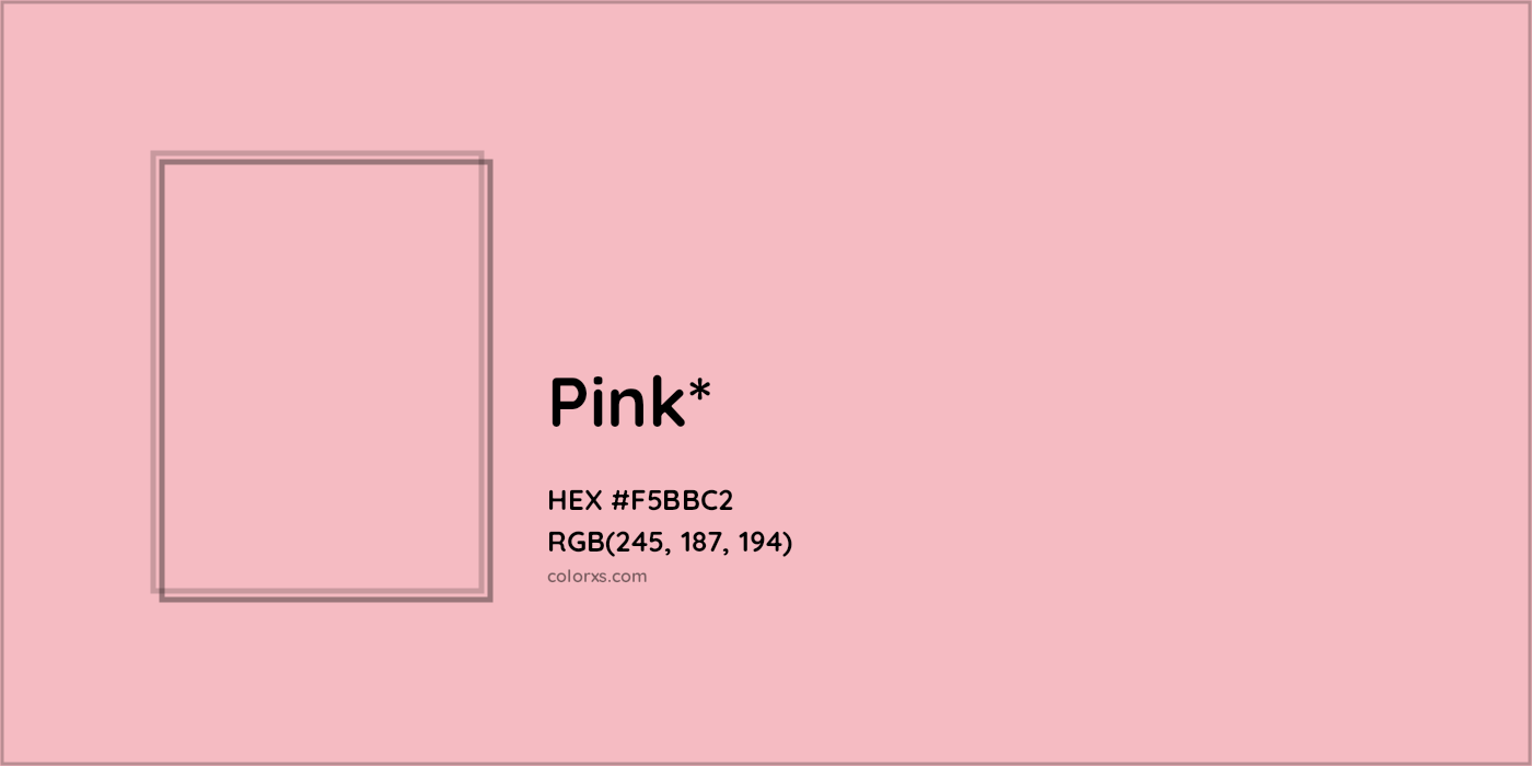 HEX #F5BBC2 Color Name, Color Code, Palettes, Similar Paints, Images