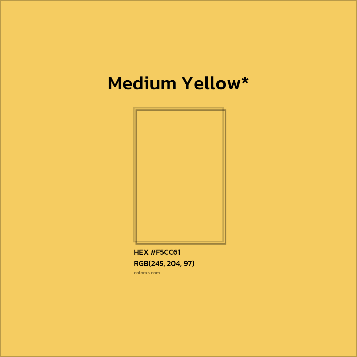 HEX #F5CC61 Color Name, Color Code, Palettes, Similar Paints, Images