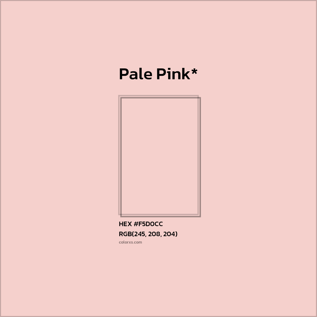 HEX #F5D0CC Color Name, Color Code, Palettes, Similar Paints, Images