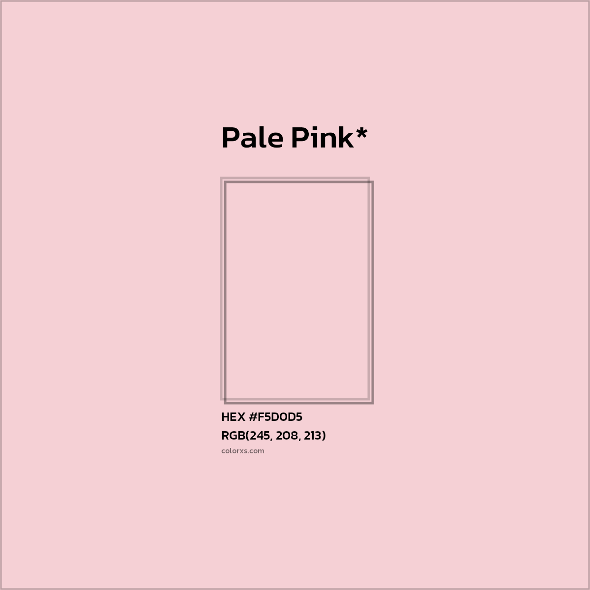 HEX #F5D0D5 Color Name, Color Code, Palettes, Similar Paints, Images