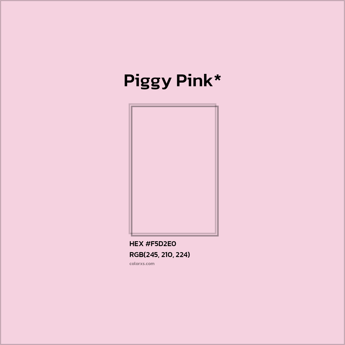 HEX #F5D2E0 Color Name, Color Code, Palettes, Similar Paints, Images