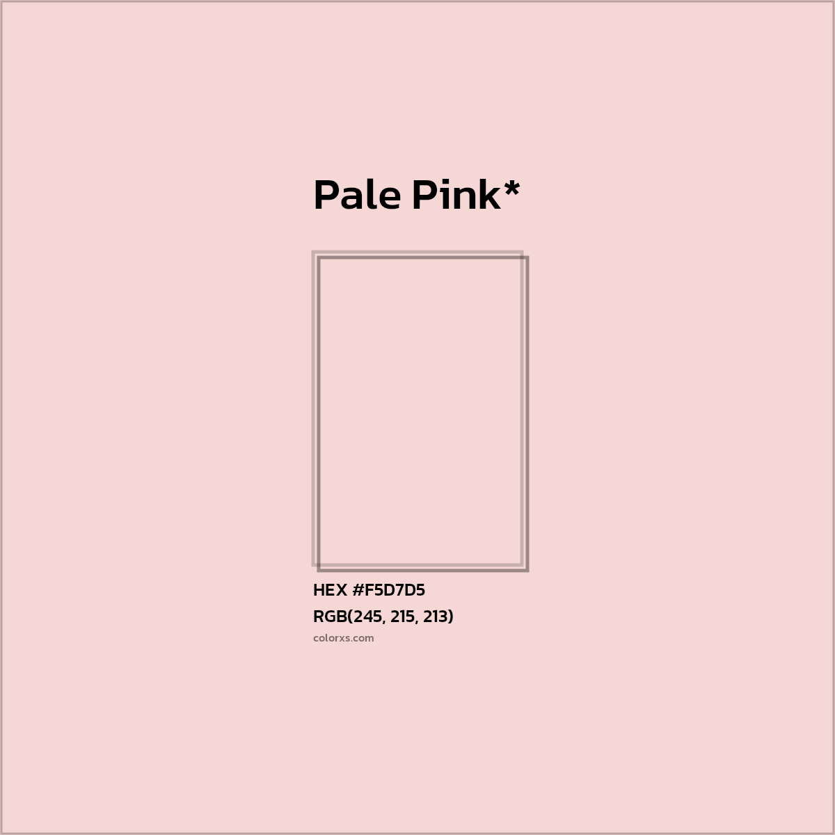 HEX #F5D7D5 Color Name, Color Code, Palettes, Similar Paints, Images