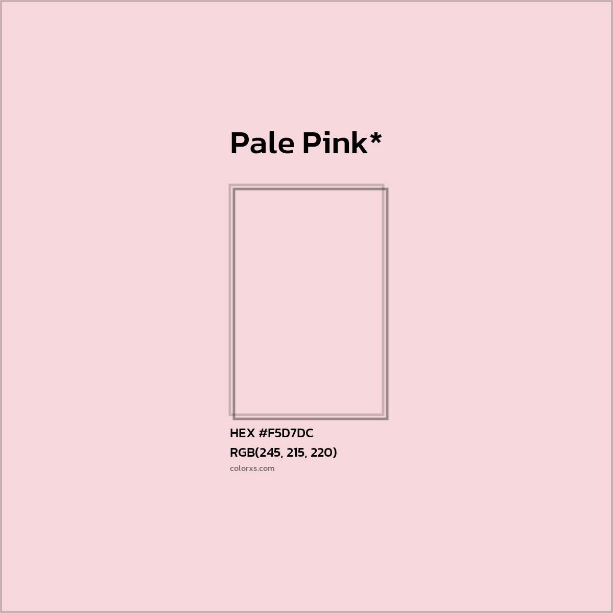 HEX #F5D7DC Color Name, Color Code, Palettes, Similar Paints, Images