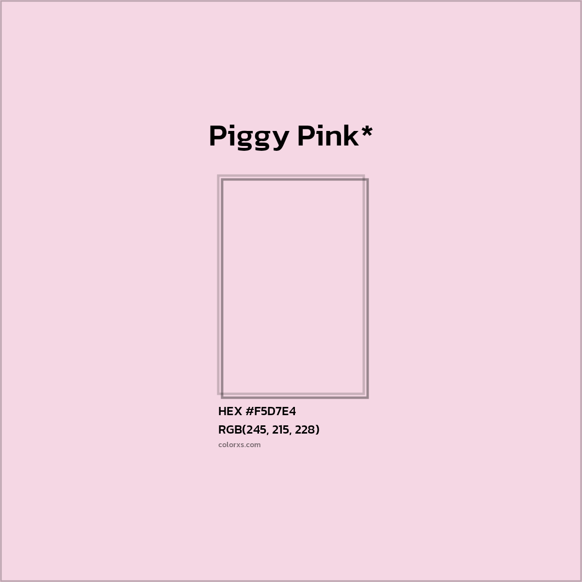 HEX #F5D7E4 Color Name, Color Code, Palettes, Similar Paints, Images
