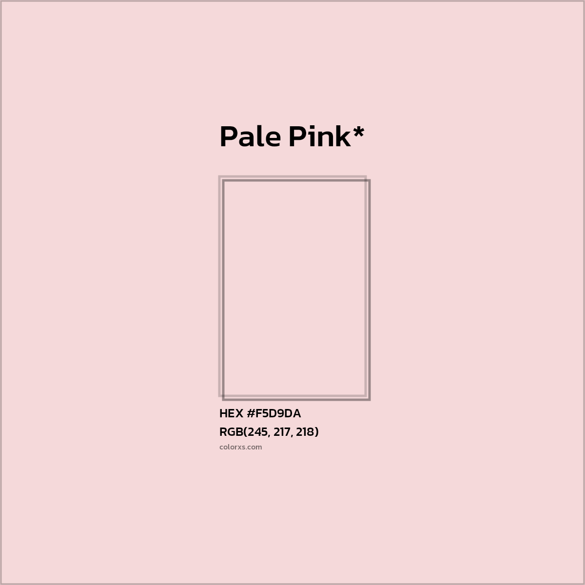 HEX #F5D9DA Color Name, Color Code, Palettes, Similar Paints, Images