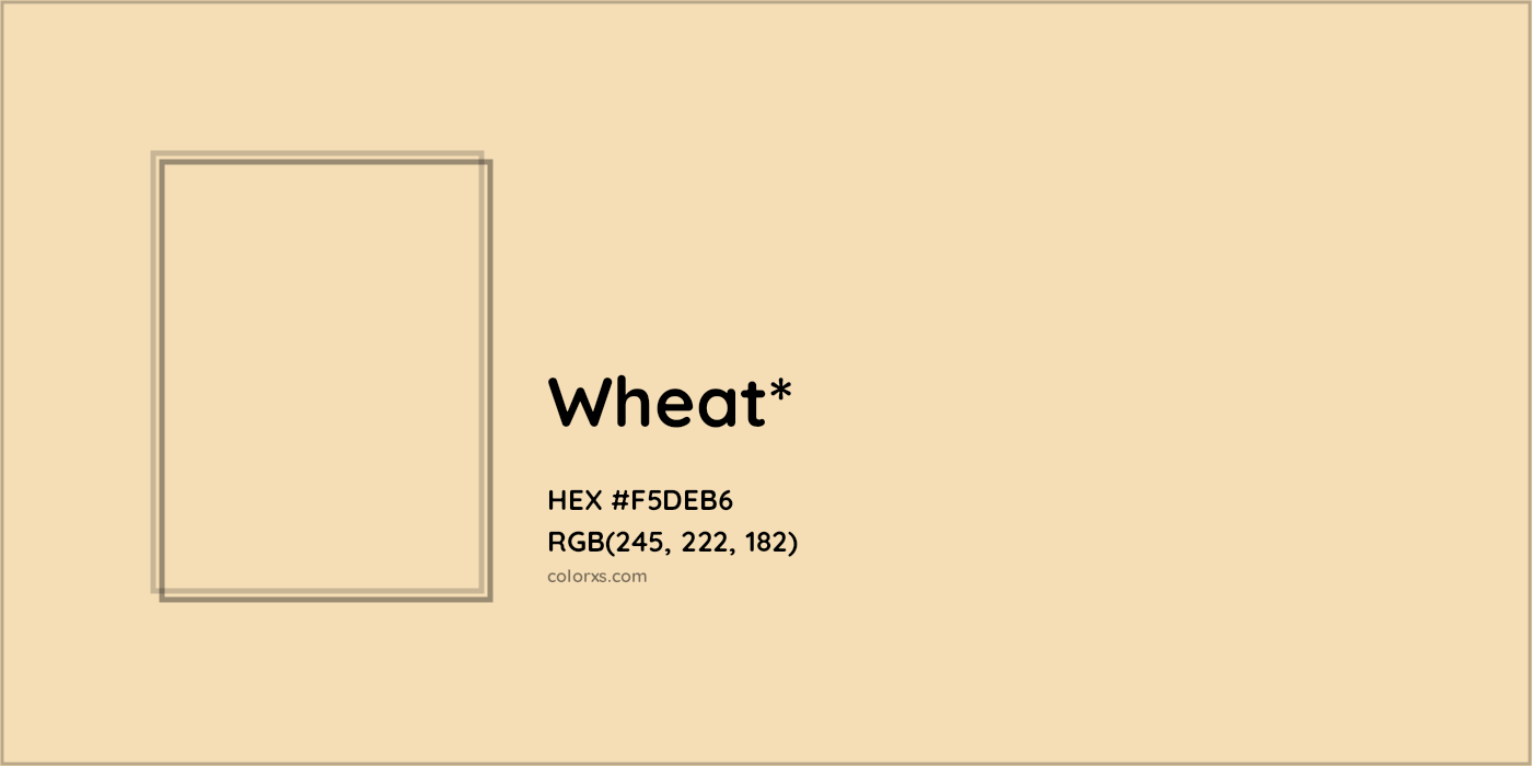 HEX #F5DEB6 Color Name, Color Code, Palettes, Similar Paints, Images