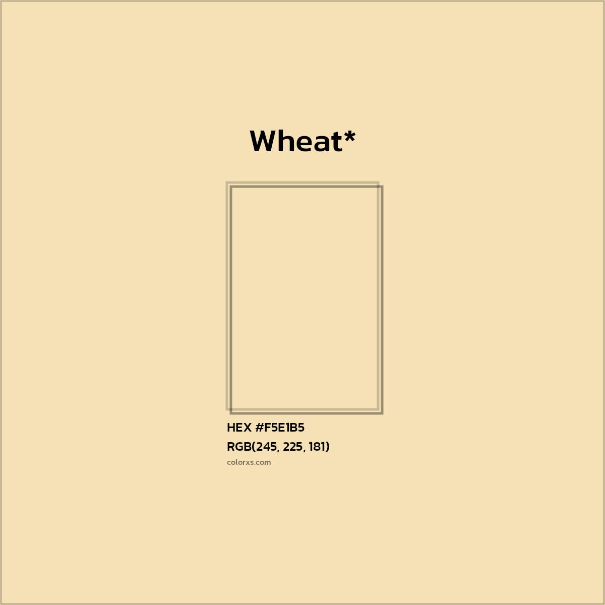 HEX #F5E1B5 Color Name, Color Code, Palettes, Similar Paints, Images