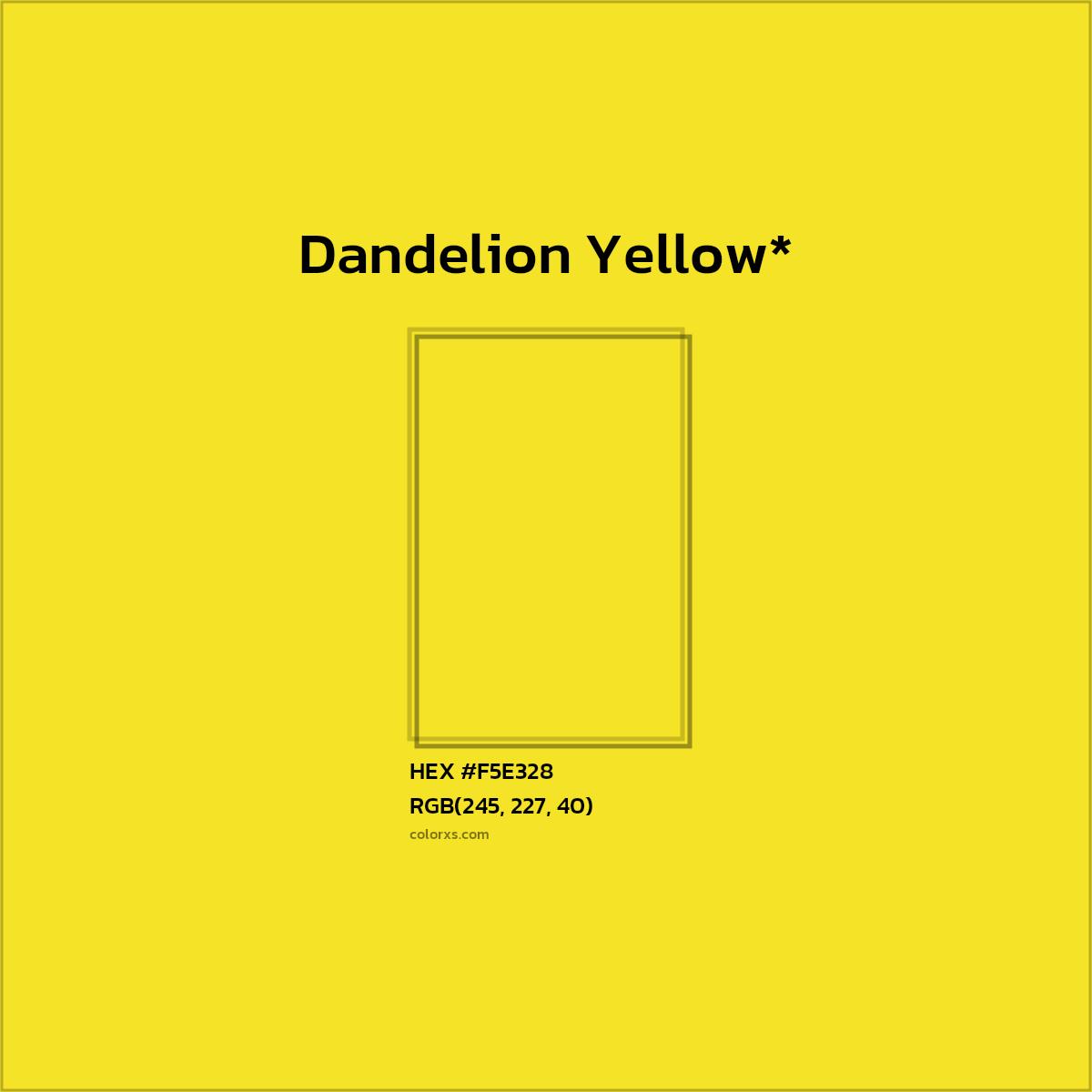 HEX #F5E328 Color Name, Color Code, Palettes, Similar Paints, Images
