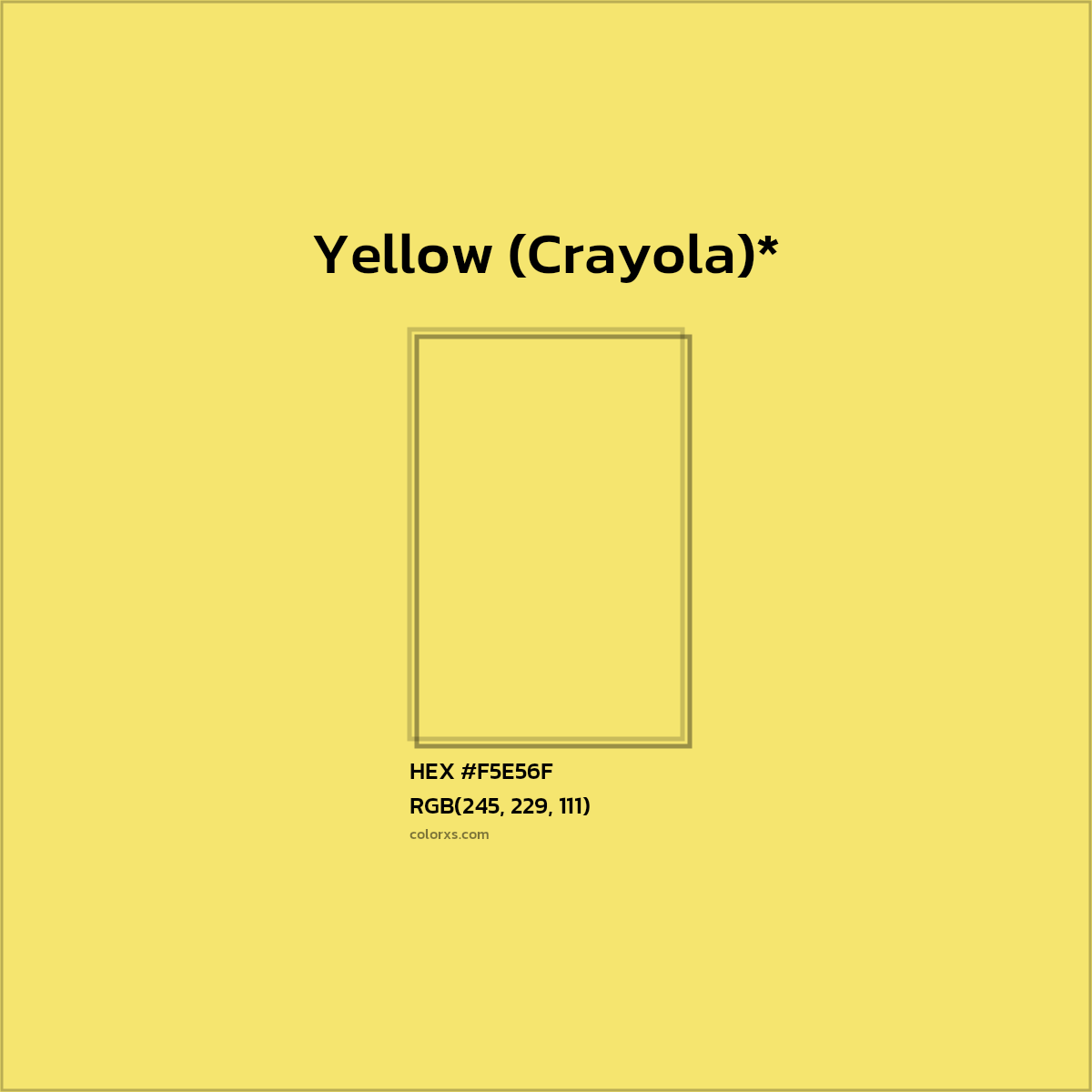 HEX #F5E56F Color Name, Color Code, Palettes, Similar Paints, Images