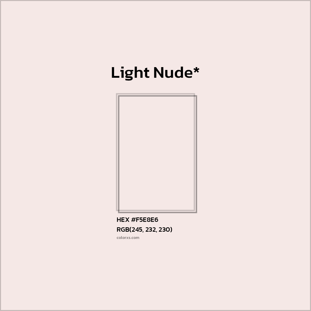 HEX #F5E8E6 Color Name, Color Code, Palettes, Similar Paints, Images