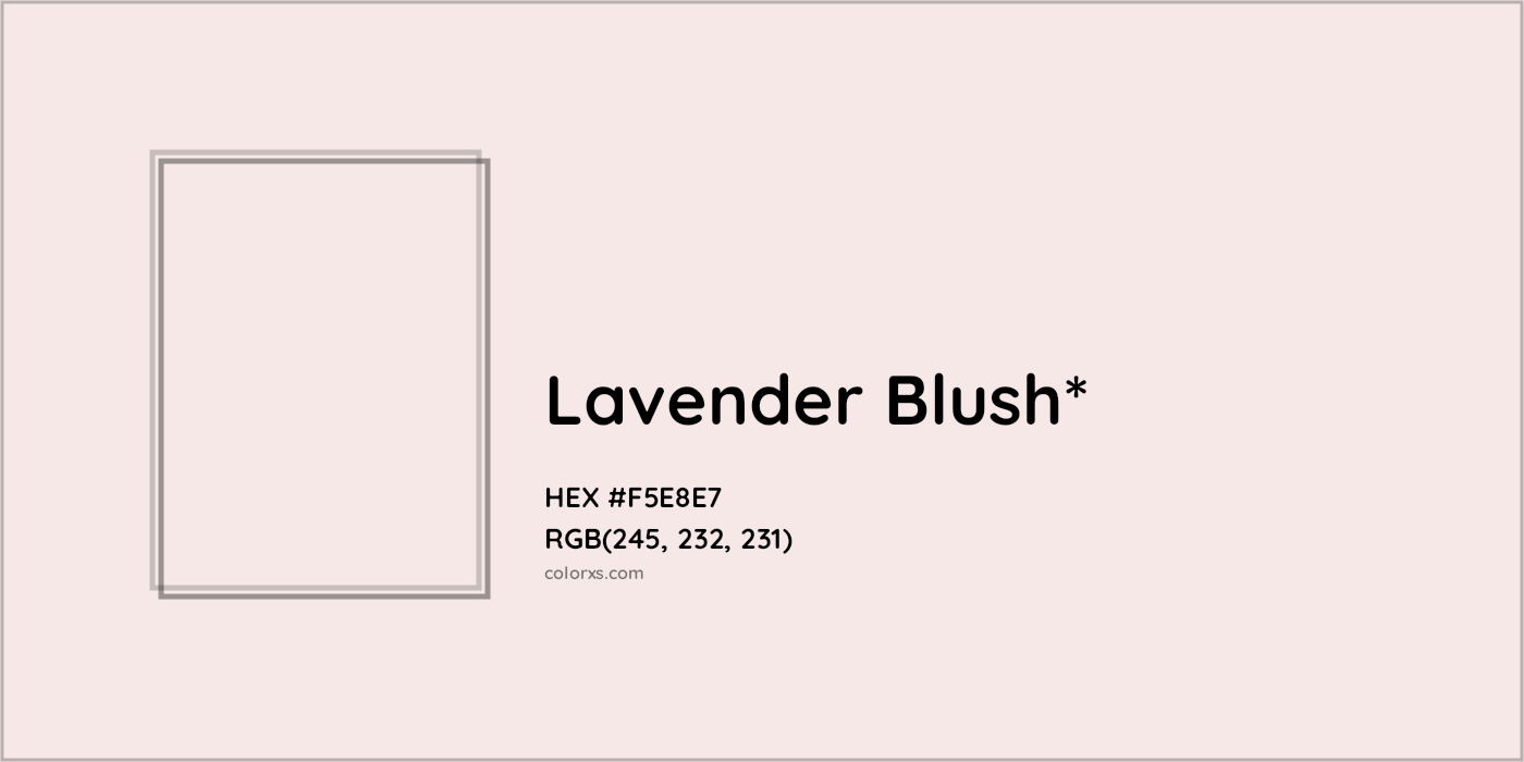 HEX #F5E8E7 Color Name, Color Code, Palettes, Similar Paints, Images