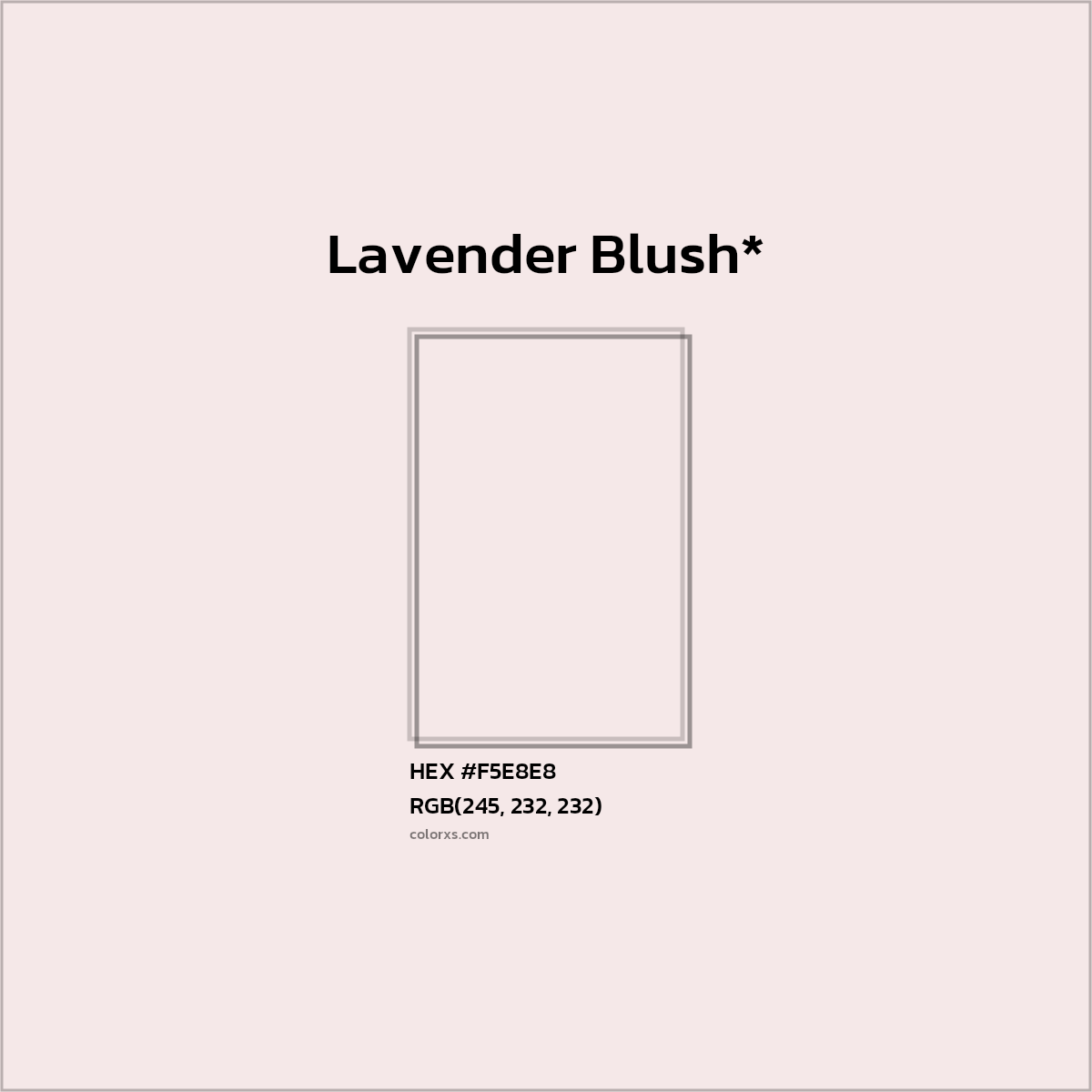 HEX #F5E8E8 Color Name, Color Code, Palettes, Similar Paints, Images