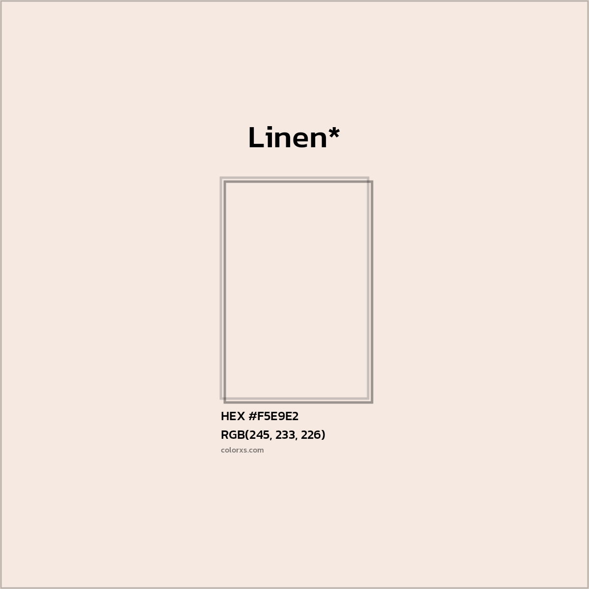 HEX #F5E9E2 Color Name, Color Code, Palettes, Similar Paints, Images