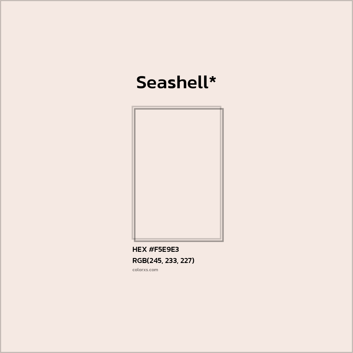 HEX #F5E9E3 Color Name, Color Code, Palettes, Similar Paints, Images