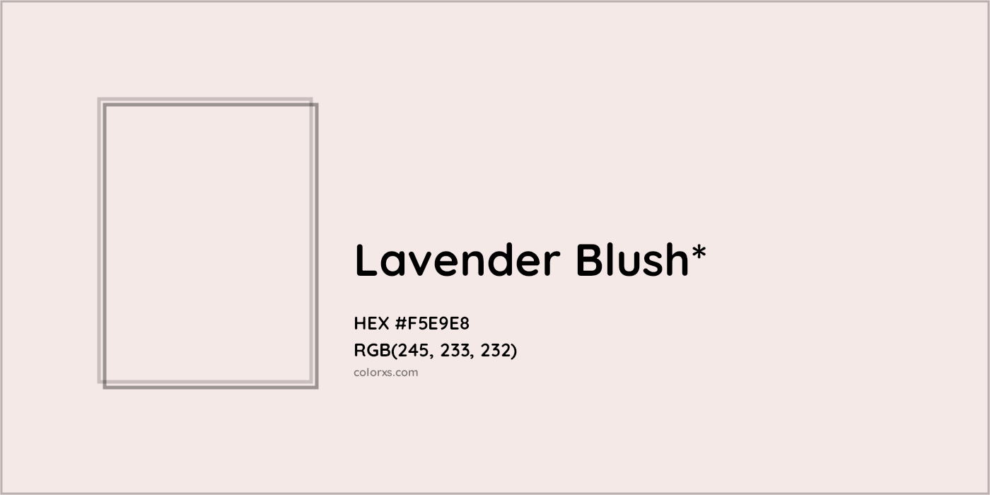 HEX #F5E9E8 Color Name, Color Code, Palettes, Similar Paints, Images