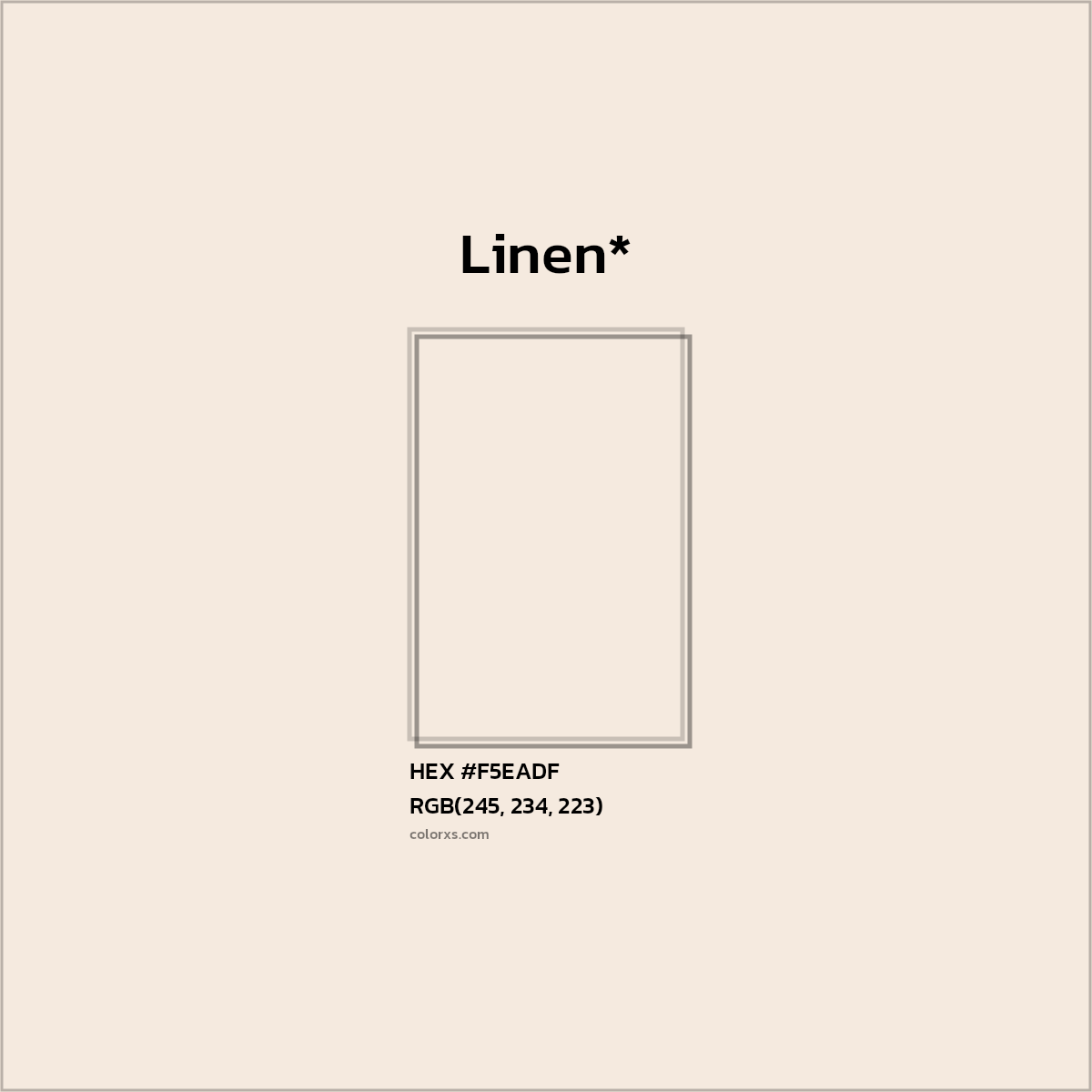 HEX #F5EADF Color Name, Color Code, Palettes, Similar Paints, Images