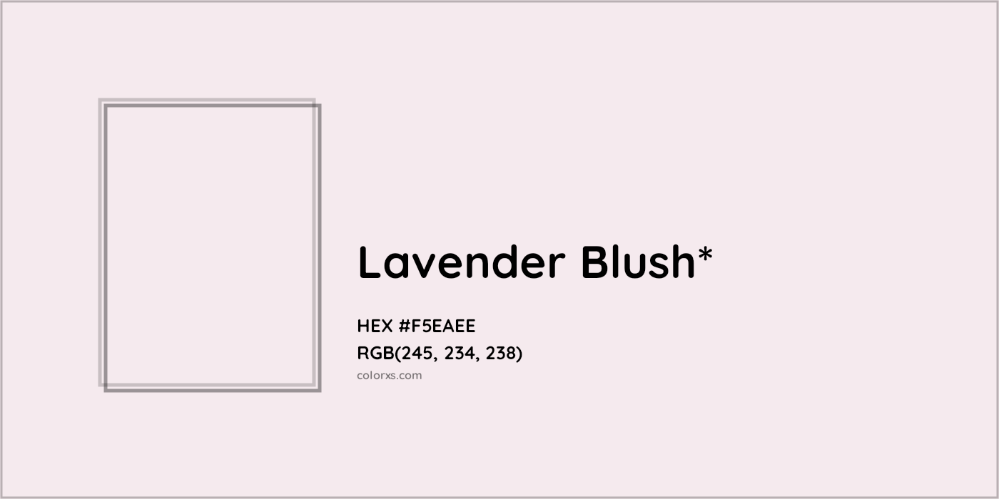HEX #F5EAEE Color Name, Color Code, Palettes, Similar Paints, Images