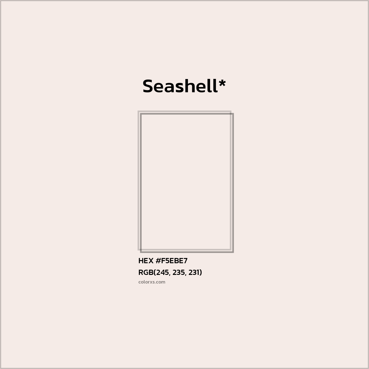 HEX #F5EBE7 Color Name, Color Code, Palettes, Similar Paints, Images