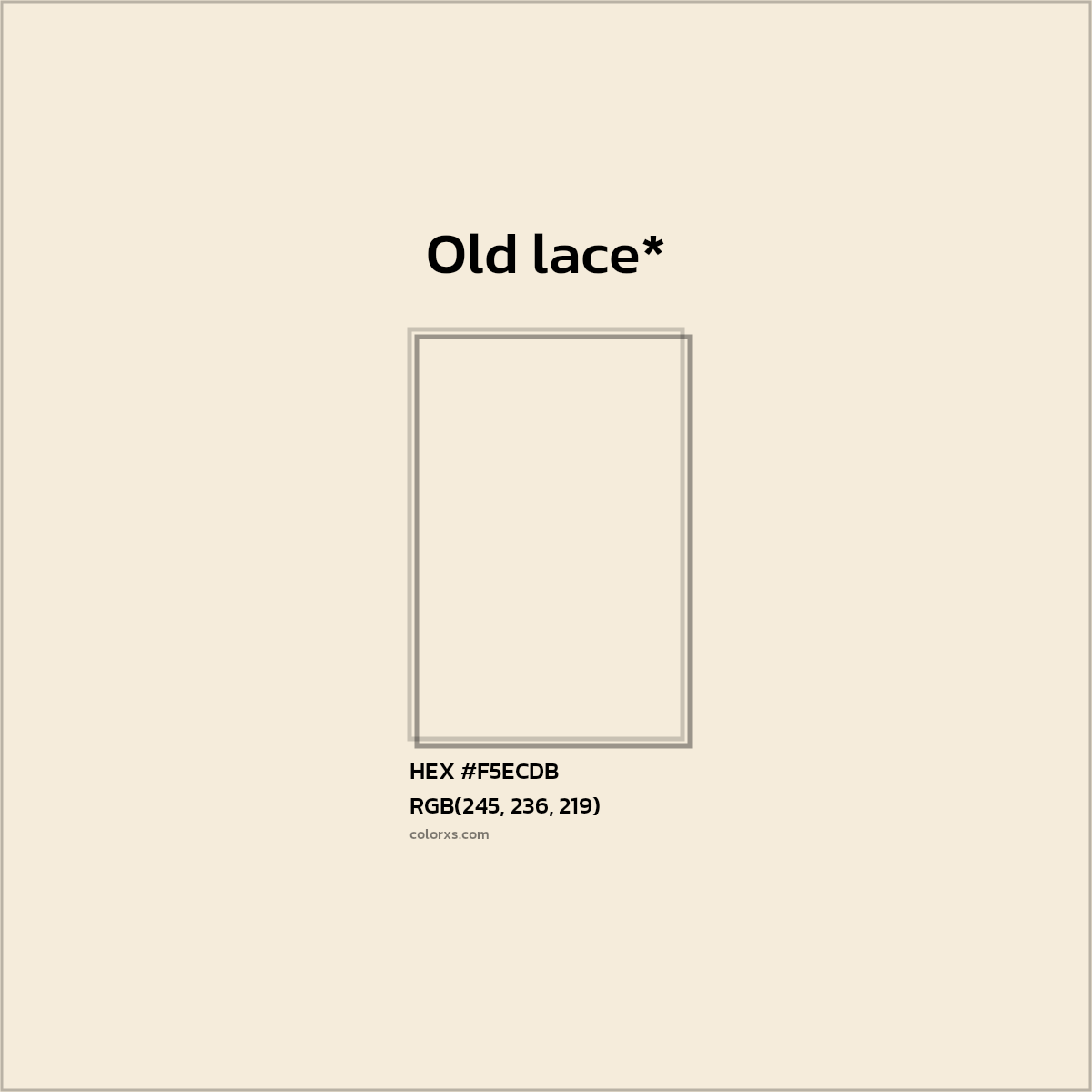 HEX #F5ECDB Color Name, Color Code, Palettes, Similar Paints, Images