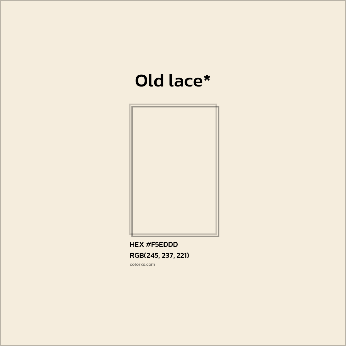 HEX #F5EDDD Color Name, Color Code, Palettes, Similar Paints, Images