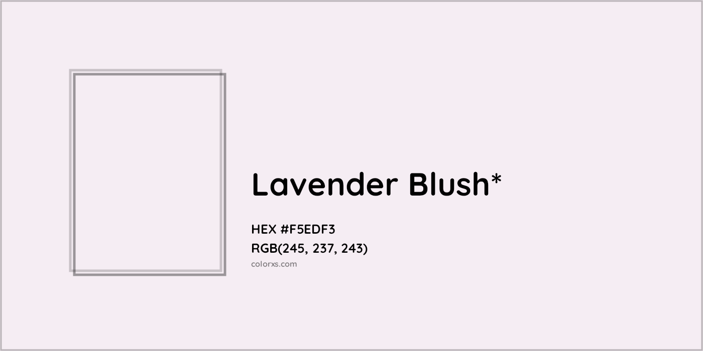 HEX #F5EDF3 Color Name, Color Code, Palettes, Similar Paints, Images