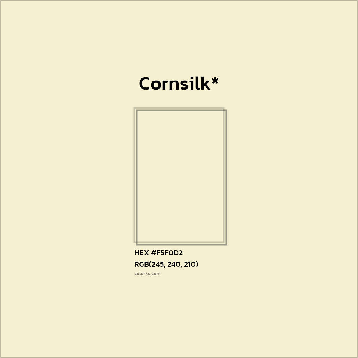 HEX #F5F0D2 Color Name, Color Code, Palettes, Similar Paints, Images