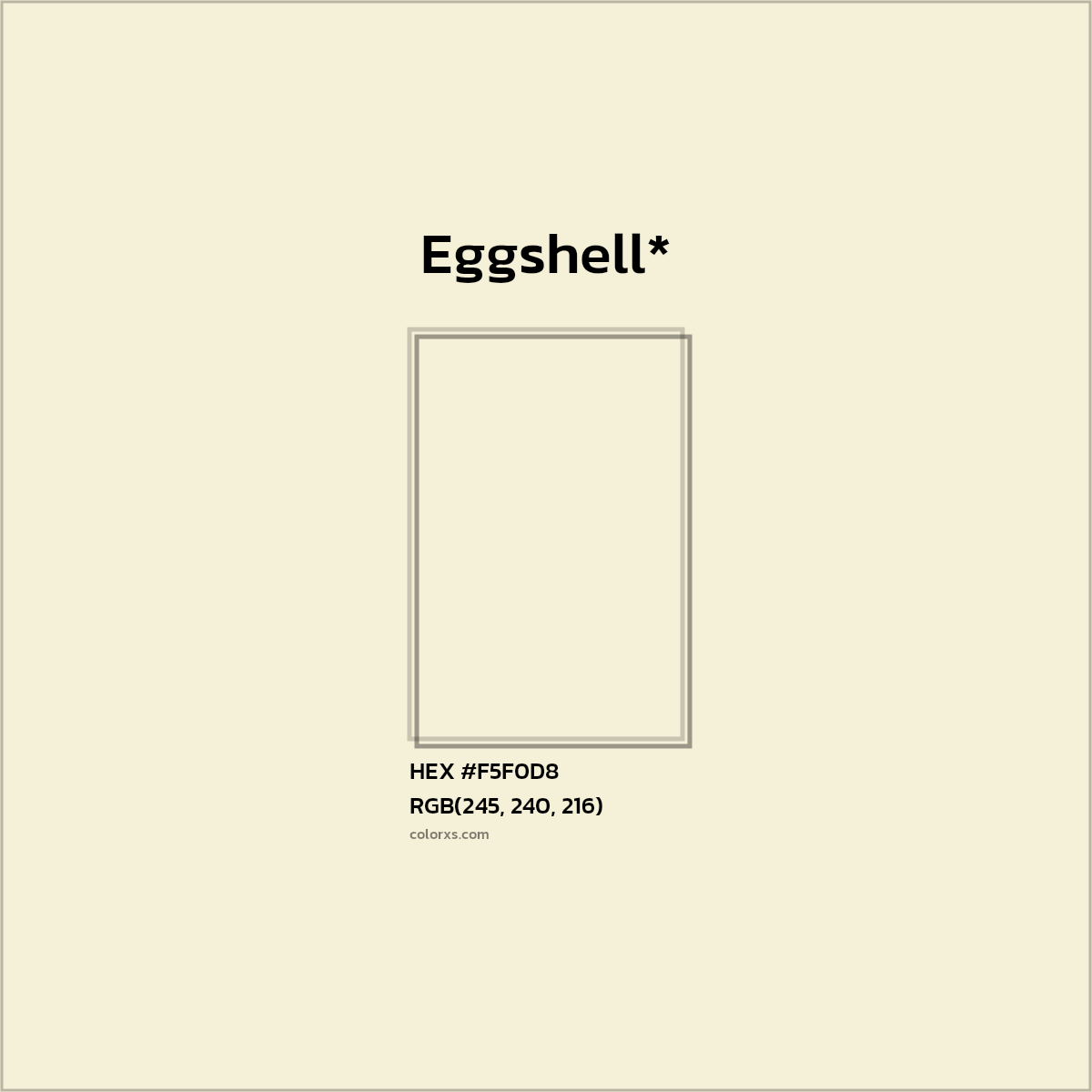 HEX #F5F0D8 Color Name, Color Code, Palettes, Similar Paints, Images