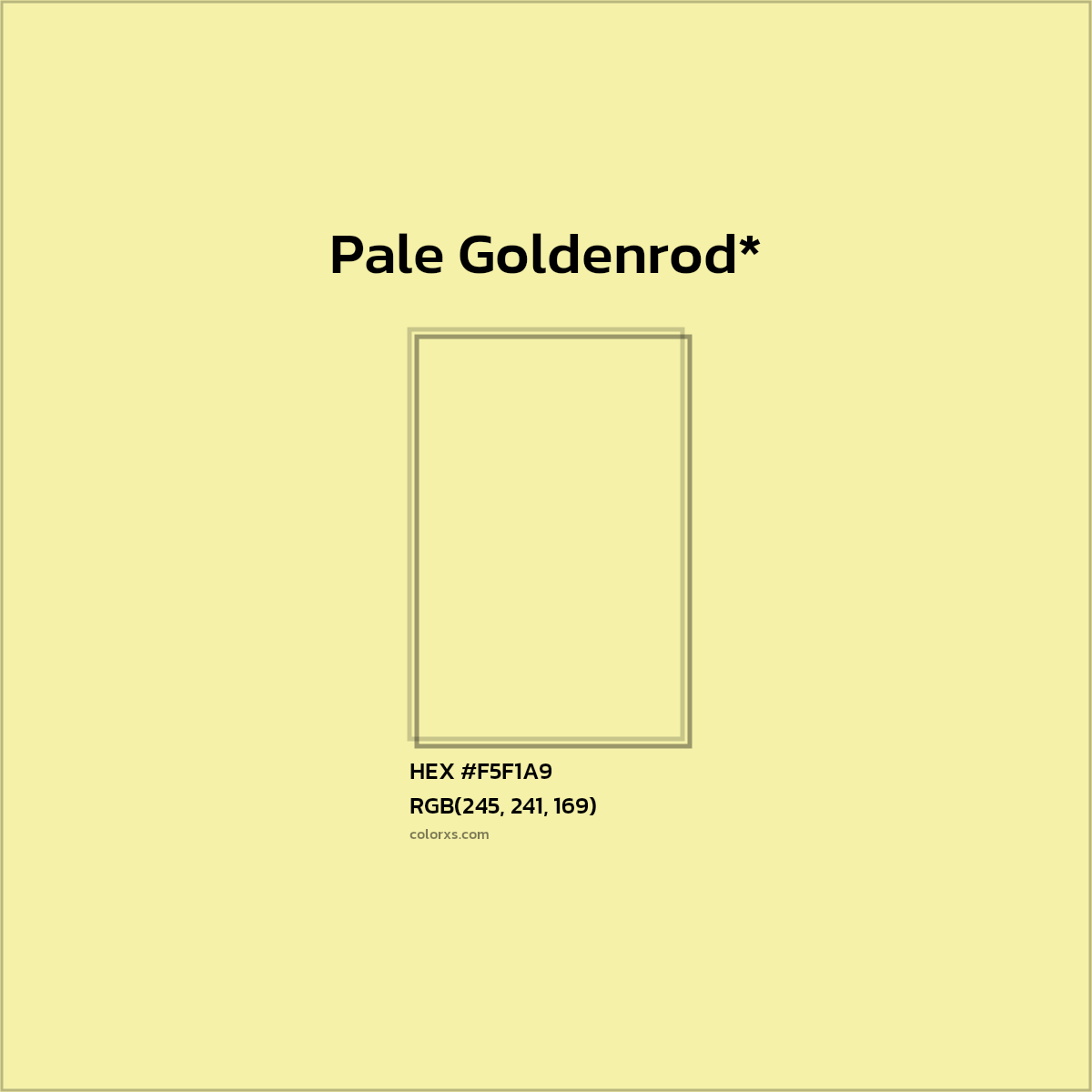 HEX #F5F1A9 Color Name, Color Code, Palettes, Similar Paints, Images