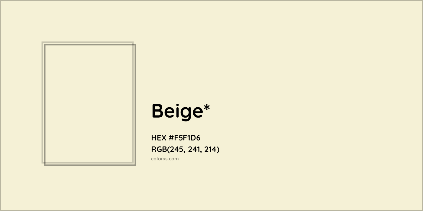 HEX #F5F1D6 Color Name, Color Code, Palettes, Similar Paints, Images