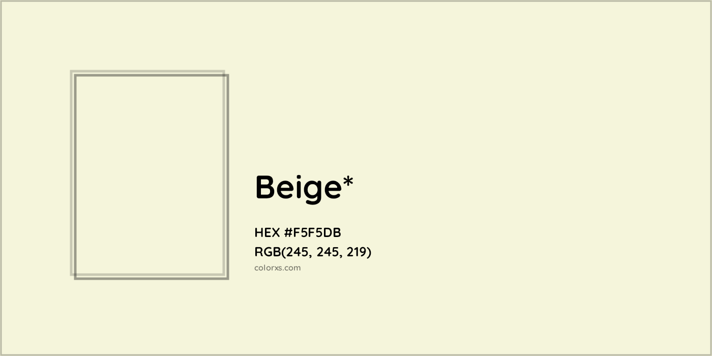HEX #F5F5DB Color Name, Color Code, Palettes, Similar Paints, Images