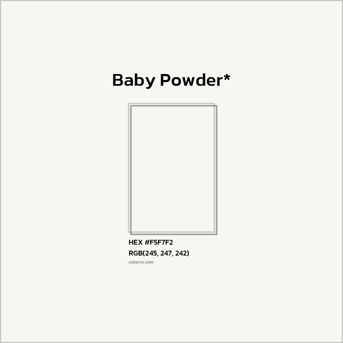 HEX #F5F7F2 Color Name, Color Code, Palettes, Similar Paints, Images