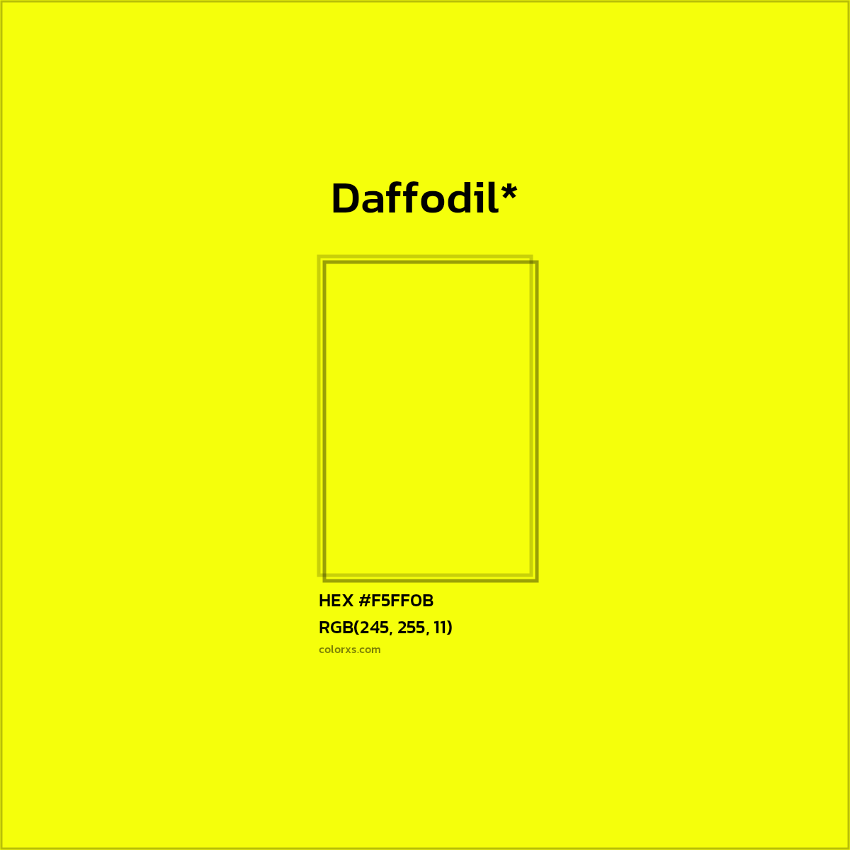 HEX #F5FF0B Color Name, Color Code, Palettes, Similar Paints, Images
