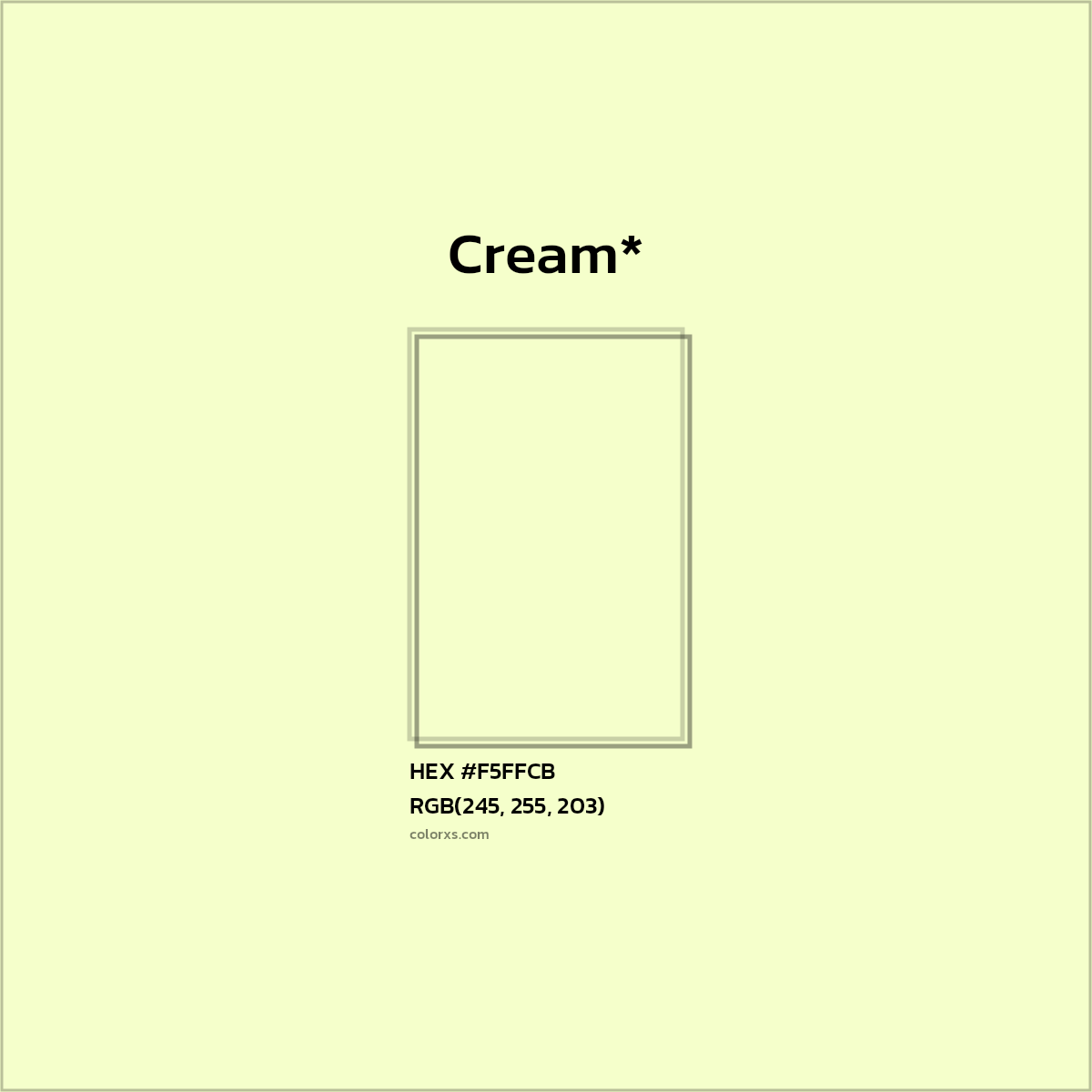 HEX #F5FFCB Color Name, Color Code, Palettes, Similar Paints, Images